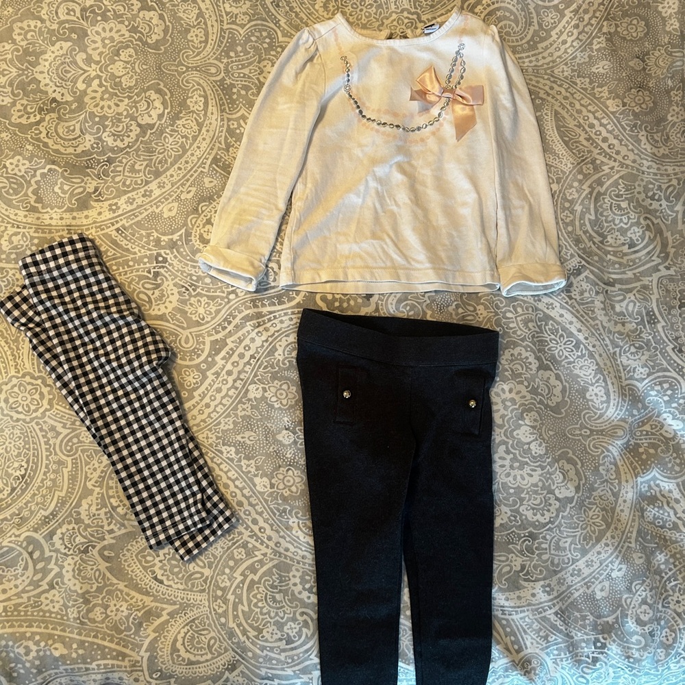 Janie and Jack Girls size 3 set with free Mayoral Capri Pant!